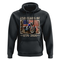 250 Years Of Freedom Motorcycle Patriotic Biker 1776 2026 Hoodie