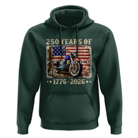 250 Years Of Freedom Motorcycle Patriotic Biker 1776 2026 Hoodie