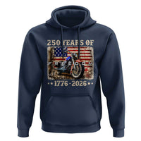 250 Years Of Freedom Motorcycle Patriotic Biker 1776 2026 Hoodie