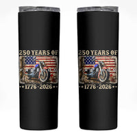 250 Years Of Freedom Motorcycle Patriotic Biker 1776 2026 Skinny Tumbler