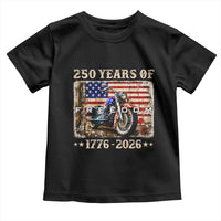 250 Years Of Freedom Motorcycle Patriotic Biker 1776 2026 Toddler T Shirt