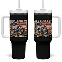 250 Years Of Freedom Motorcycle Patriotic Biker 1776 2026 Tumbler With Handle