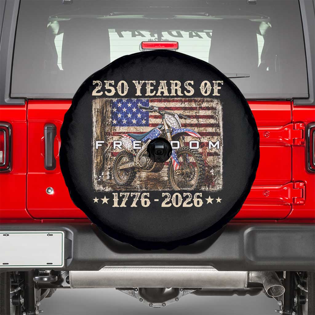250 Years Of Freedom Dirt Bike Motocross 1776 2026 Spare Tire Cover