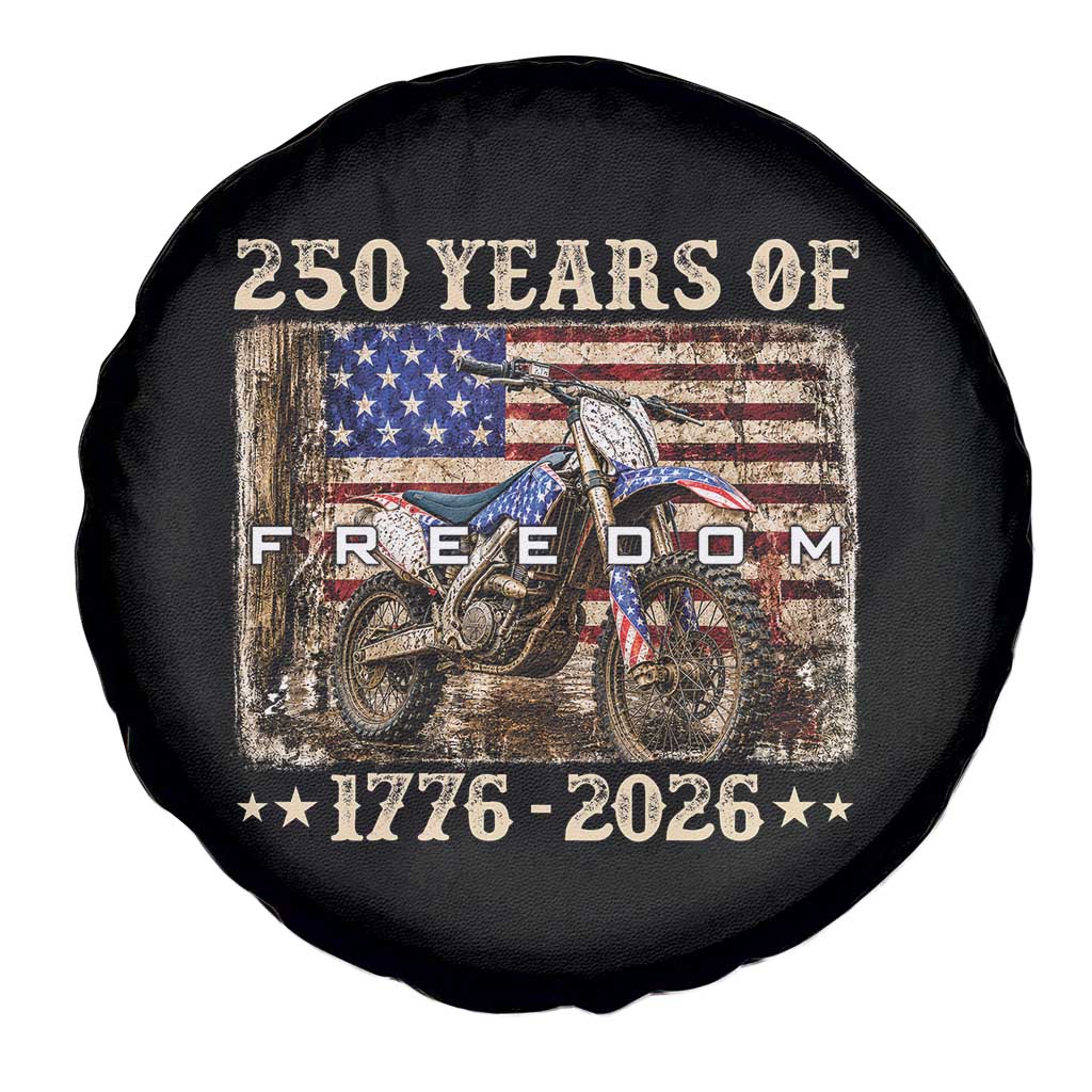 250 Years Of Freedom Dirt Bike Motocross 1776 2026 Spare Tire Cover