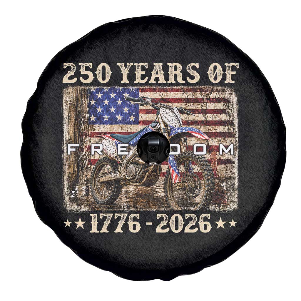 250 Years Of Freedom Dirt Bike Motocross 1776 2026 Spare Tire Cover