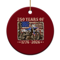 250 Years Of Freedom Dirt Bike Motocross 1776 2026 Ceramic Ornament