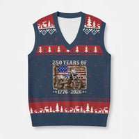 250 Years Of Freedom Dirt Bike Motocross 1776 2026 V-Neck Knit Sweater Vest