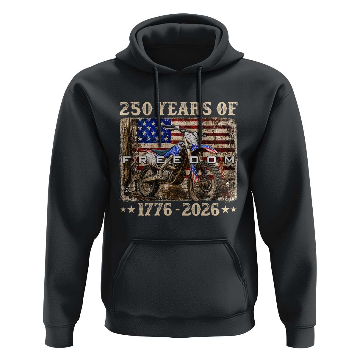 250 Years Of Freedom Dirt Bike Motocross 1776 2026 Hoodie