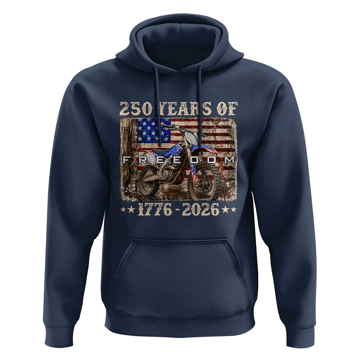 250 Years Of Freedom Dirt Bike Motocross 1776 2026 Hoodie