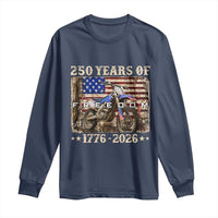 250 Years Of Freedom Dirt Bike Motocross 1776 2026 Long Sleeve Shirt