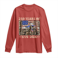 250 Years Of Freedom Dirt Bike Motocross 1776 2026 Long Sleeve Shirt