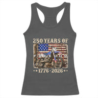 250 Years Of Freedom Dirt Bike Motocross 1776 2026 Racerback Tank Top