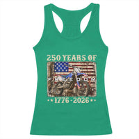 250 Years Of Freedom Dirt Bike Motocross 1776 2026 Racerback Tank Top
