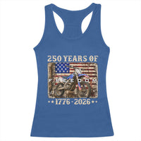 250 Years Of Freedom Dirt Bike Motocross 1776 2026 Racerback Tank Top