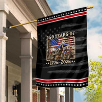 250 Years Of Freedom Dirt Bike Motocross 1776 2026 Patriotic Garden Flag