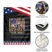 250 Years Of Freedom Dirt Bike Motocross 1776 2026 Patriotic Garden Flag