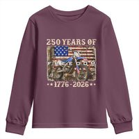 250 Years Of Freedom Dirt Bike Motocross 1776 2026 Youth Sweatshirt