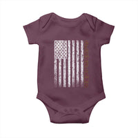 Cleveland Ohio State Pride Vintage American Flag Baby Onesie