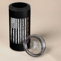 Cleveland Ohio State Pride Vintage American Flag 4 in 1 Can Cooler Tumbler Vintage American Flag Ohio State Pride