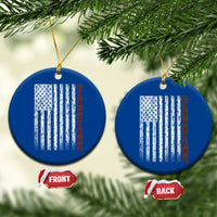 Cleveland Ohio State Pride Vintage American Flag Ceramic Ornament Vintage American Flag Ohio State Pride