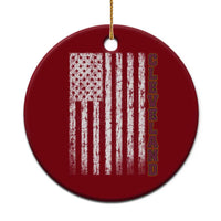 Cleveland Ohio State Pride Vintage American Flag Ceramic Ornament Vintage American Flag Ohio State Pride