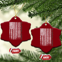 Cleveland Ohio State Pride Vintage American Flag Ceramic Ornament Vintage American Flag Ohio State Pride