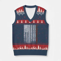 Cleveland Ohio State Pride Vintage American Flag V-Neck Knit Sweater Vest Vintage American Flag Ohio State Pride