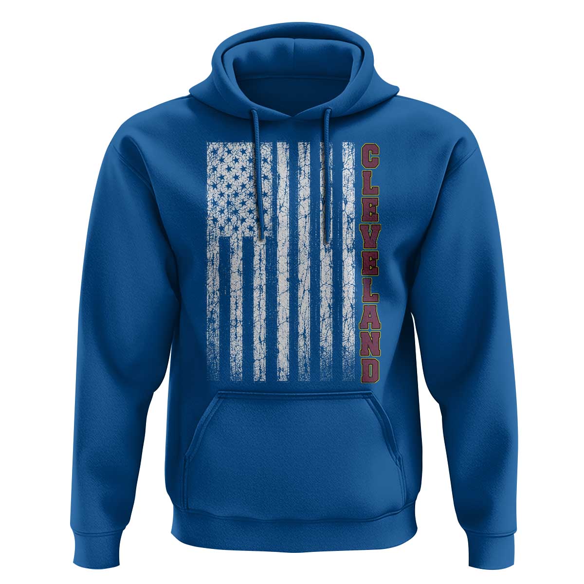 Cleveland Ohio State Pride Vintage American Flag Hoodie