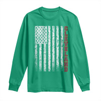 Cleveland Ohio State Pride Vintage American Flag Long Sleeve Shirt