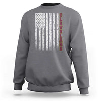 Cleveland Ohio State Pride Vintage American Flag Sweatshirt
