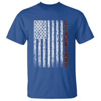 Cleveland Ohio State Pride Vintage American Flag T Shirt