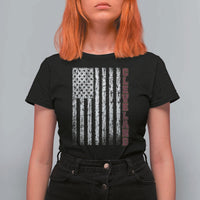 Cleveland Ohio State Pride Vintage American Flag T Shirt For Women