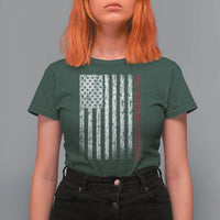 Cleveland Ohio State Pride Vintage American Flag T Shirt For Women