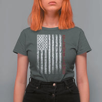 Cleveland Ohio State Pride Vintage American Flag T Shirt For Women