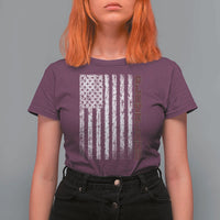 Cleveland Ohio State Pride Vintage American Flag T Shirt For Women