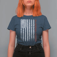 Cleveland Ohio State Pride Vintage American Flag T Shirt For Women