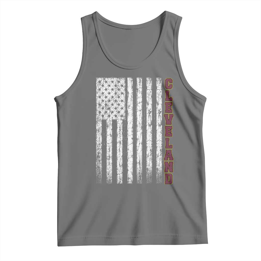 Cleveland Ohio State Pride Vintage American Flag Tank Top Vintage American Flag Ohio State Pride