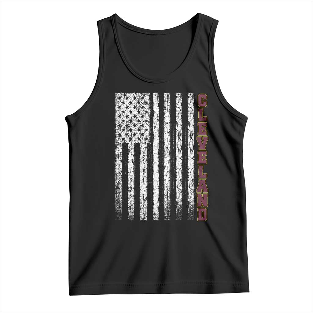 Cleveland Ohio State Pride Vintage American Flag Tank Top Vintage American Flag Ohio State Pride