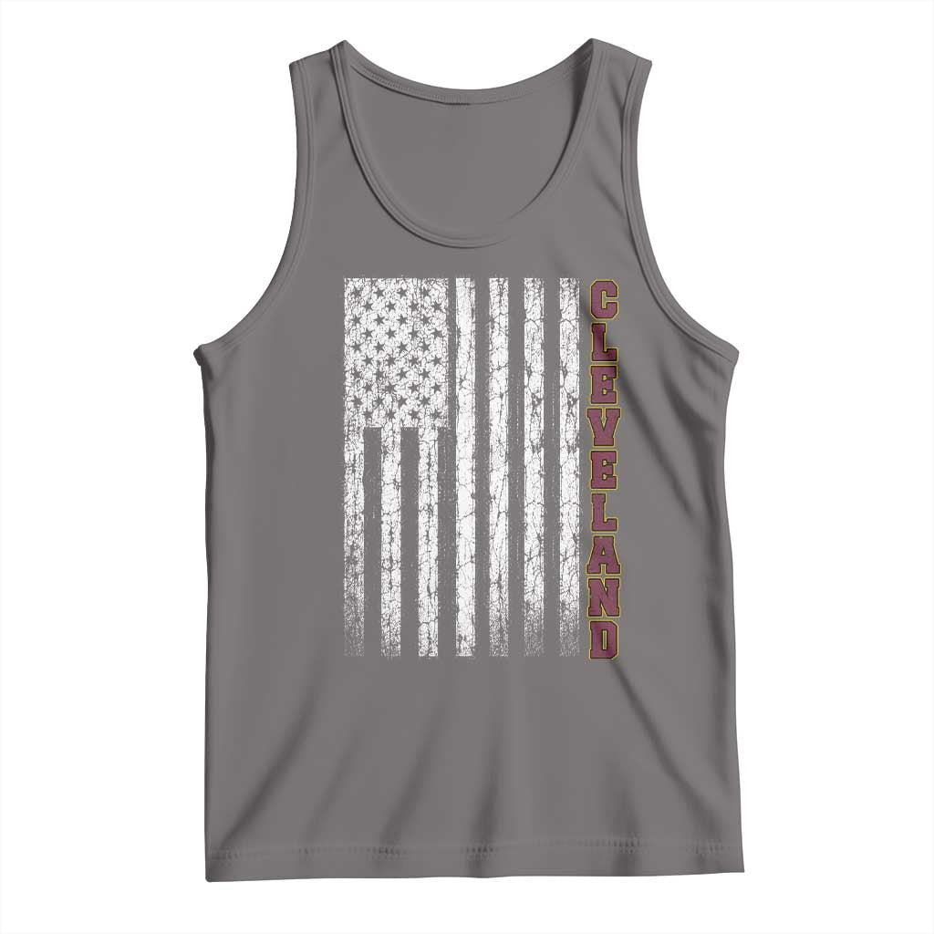 Cleveland Ohio State Pride Vintage American Flag Tank Top Vintage American Flag Ohio State Pride