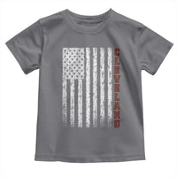 Cleveland Ohio State Pride Vintage American Flag Toddler T Shirt