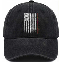 Cleveland Ohio State Pride Vintage American Flag Washed Cotton Baseball Cap Vintage American Flag Ohio State Pride