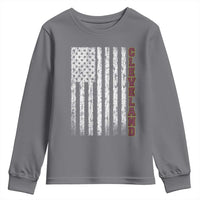 Cleveland Ohio State Pride Vintage American Flag Youth Sweatshirt