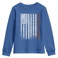 Cleveland Ohio State Pride Vintage American Flag Youth Sweatshirt