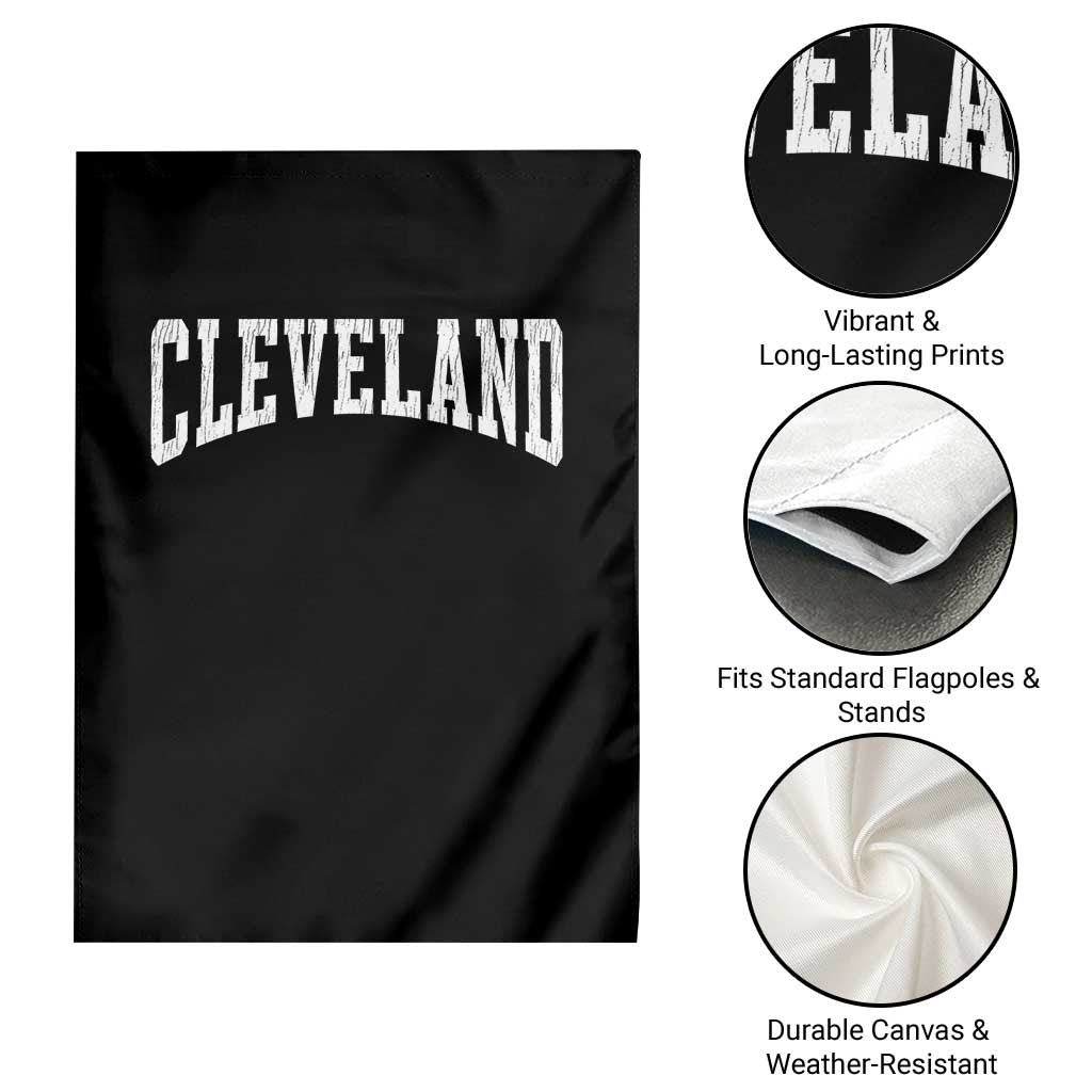 Cleveland Ohio OH City Throwback Design Vintage Garden Flag