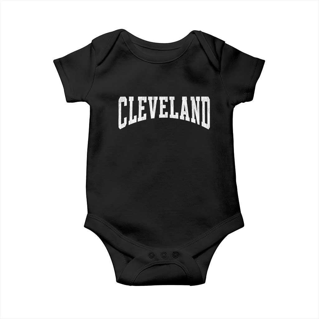 Cleveland Ohio OH City Throwback Design Vintage Baby Onesie