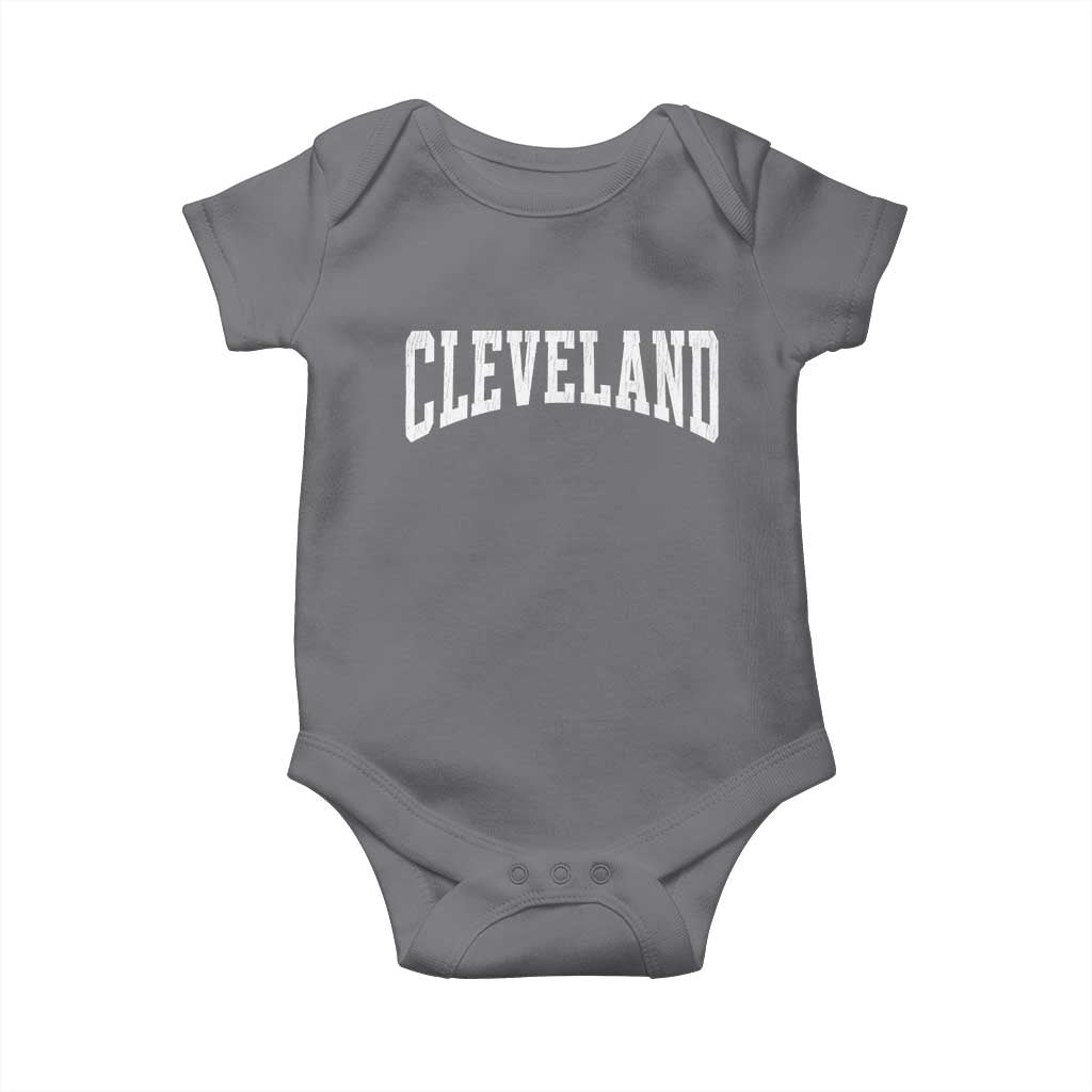 Cleveland Ohio OH City Throwback Design Vintage Baby Onesie