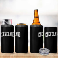 Cleveland Ohio OH City Throwback Design Vintage 4 in 1 Can Cooler Tumbler