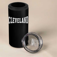 Cleveland Ohio OH City Throwback Design Vintage 4 in 1 Can Cooler Tumbler