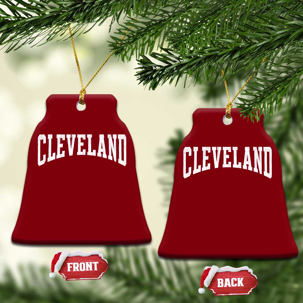 Cleveland Ohio OH City Throwback Design Vintage Ceramic Ornament