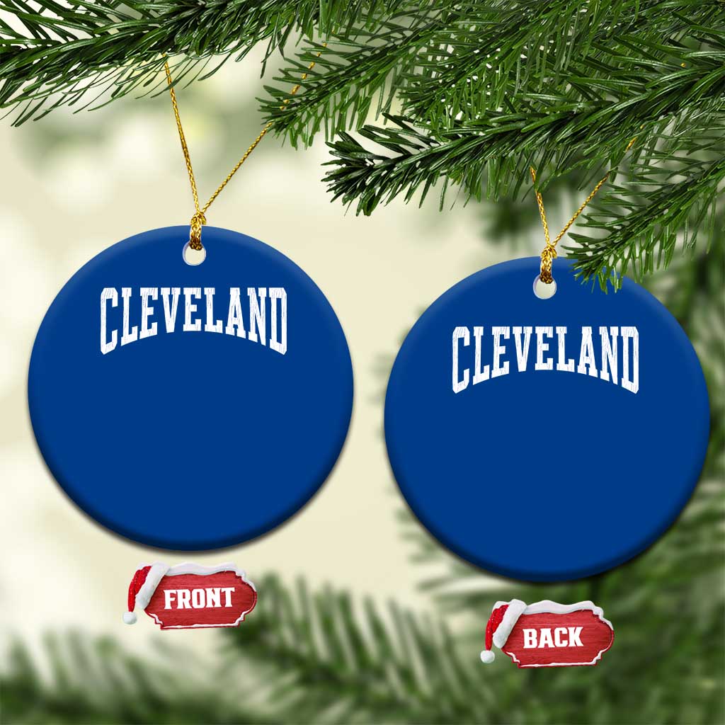 Cleveland Ohio OH City Throwback Design Vintage Ceramic Ornament
